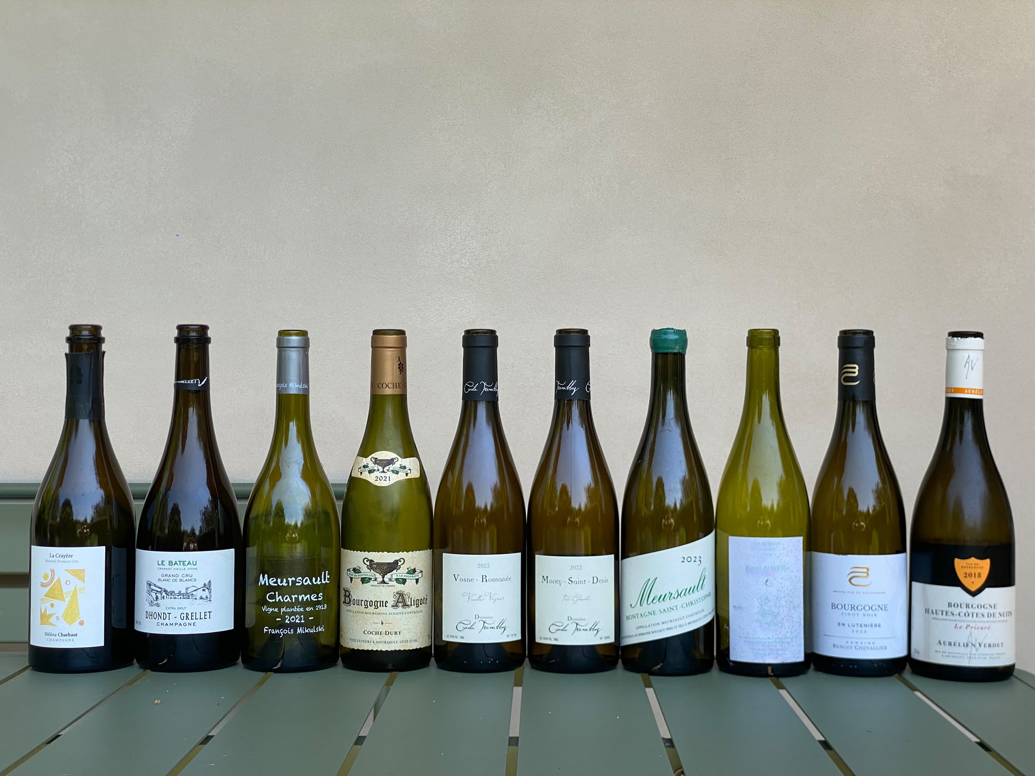 Bouteilles de vins sélectionnées pour un client à Genève