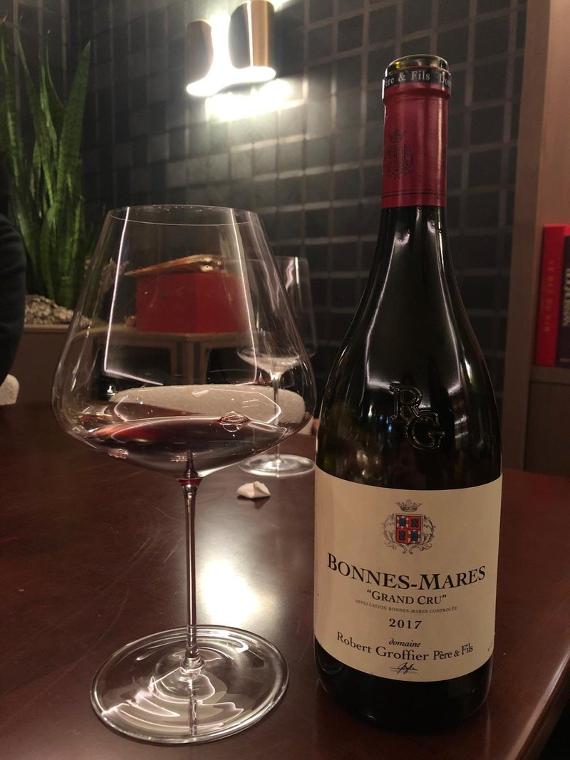 Bouteille de Bonnes-Mares, grand cru de Chambolle-Musigny