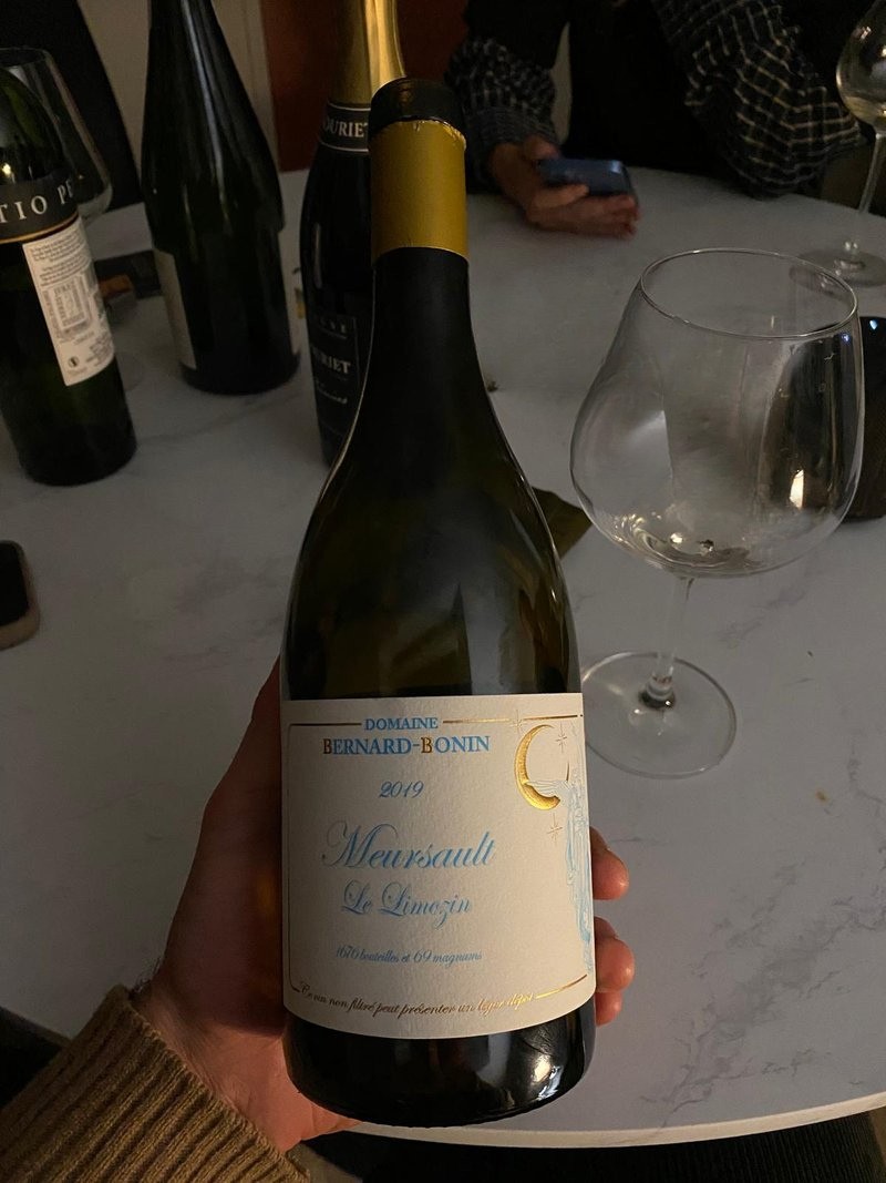 Bouteille de Meursault de Bernard Bonin